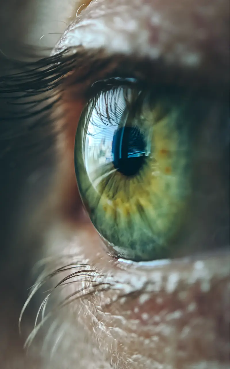 close up of eye